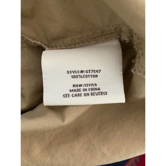 Sebby collection - 3/4 Length Khaki Cotton Hooded Light Jacket women's size XXL - Picture 5 of 5
